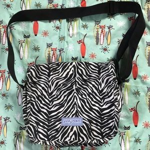 Zebra Print Jansport Crossbody Bag